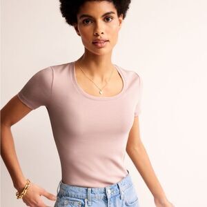 Boden Essential Jersey T-Shirt Size 8 Color: Pink New With Tags